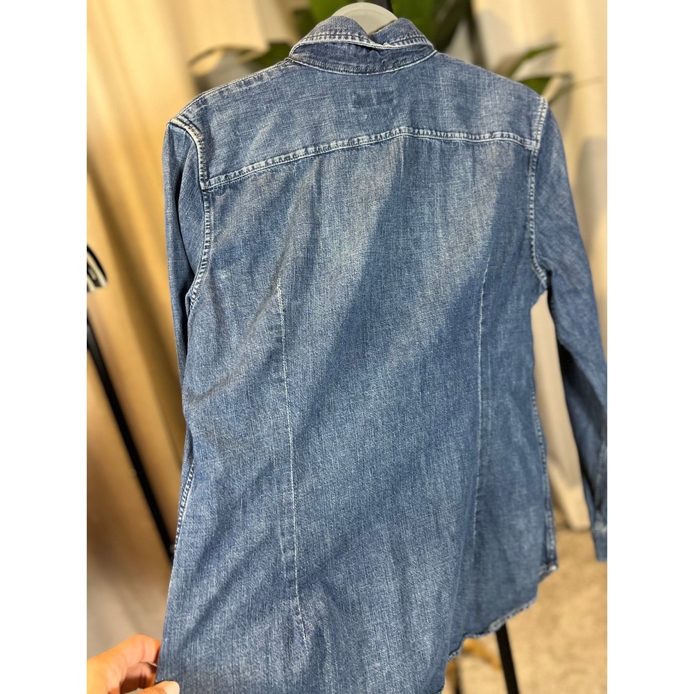Polo Ralph Lauren Mens Custom Fit Denim Button Down Shirt Indigo Blue Large - Picture 9 of 9